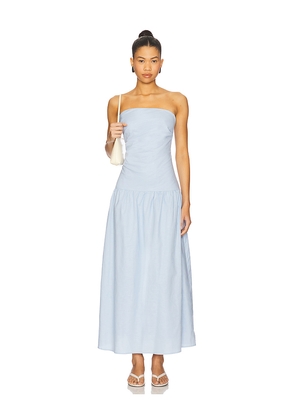 SNDYS Stella Maxi Dress in Blue. Size L. Also in M, XXL, XXS.