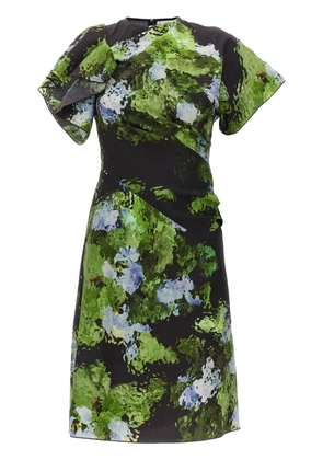 Victoria Beckham floral printed dress - Green