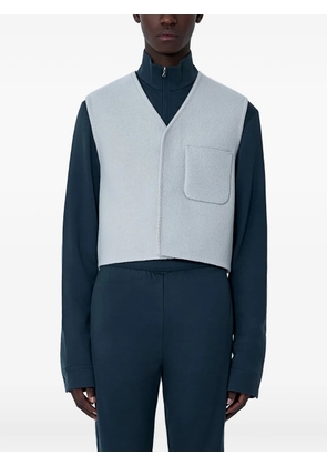 Rier patch-pocket V-neck gilet - Grey