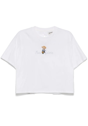 Musium Div. logo-embroidered T-shirt - White