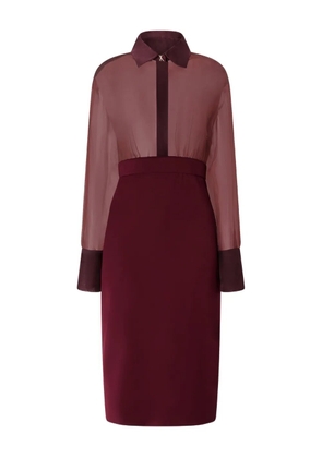 Genny crystal-embellishment midi dress - Red