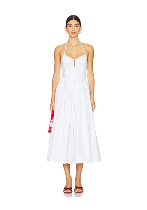 SANS FAFF Como Poplin Cotton Dress in White. Size L. Also in M, S, XS.