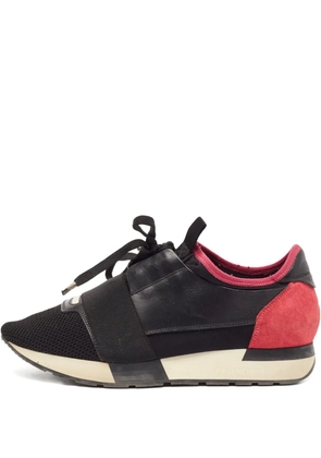 Balenciaga Pre-Owned leather mesh sneakers - Black
