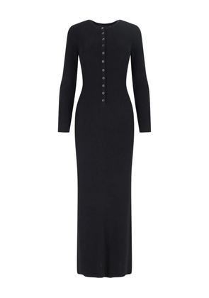 Nili Lotan Roxy ribbed button-front maxi dress - Black