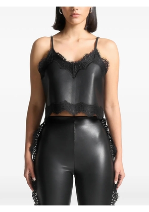 Manière De Voir lace trim camisole top - Black