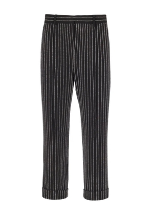 Balmain crystal-stripes trousers - Black