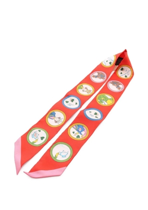 Hermès Pre-Owned 2021 Tea Time twilly scarf - Red