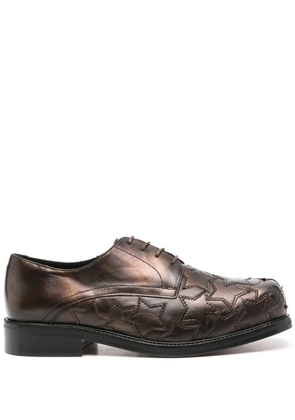 Stefan Cooke star square-toe derby shoes - Brown