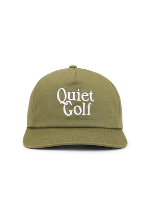 Quiet Golf Heritage 5 Panel Hat in Olive.
