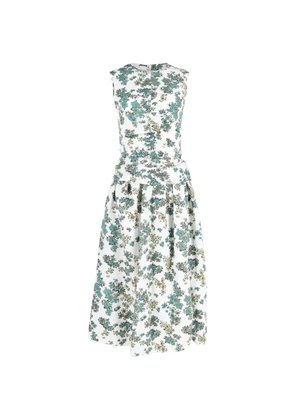 Victoria Beckham floral-print midi dress - White