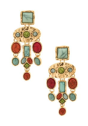 petit moments Dusk Earrings in Metallic Gold.