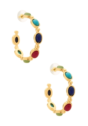 petit moments Large Bari Hoops in Metallic Gold.