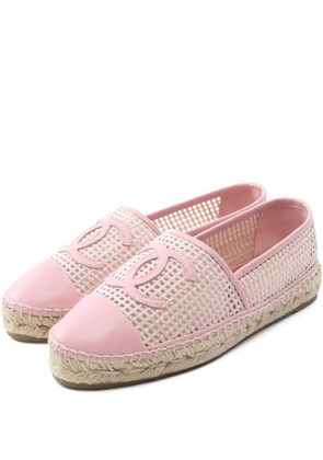 CHANEL Pre-Owned mesh-panel slip-ons - Pink