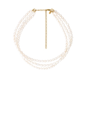 petit moments Mini Bloom Choker in Ivory.