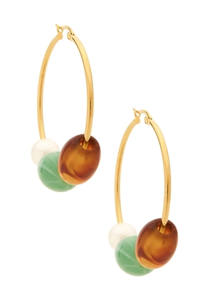 petit moments Drift Hoop Earrings in Metallic Gold.