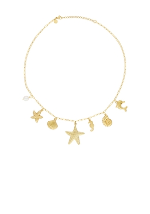 petit moments Ellie Necklace in Metallic Gold.