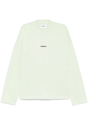 Bonsai logo-print long-sleeve T-shirt - Green