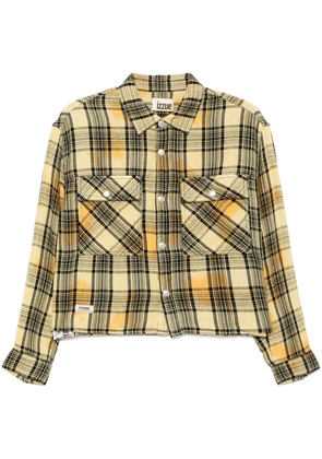 izzue checked shirt - Brown