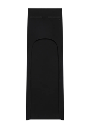 Courrèges circle-edged knitted asymmetric skirt - Black