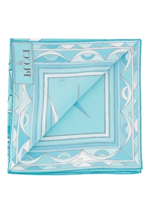 PUCCI silk square scarf - Blue