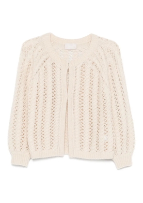 Hemisphere open-knit cardigan - Neutrals