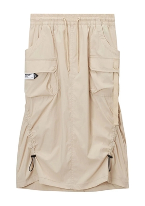 Musium Div. drawstring-detail midi skirt - Neutrals