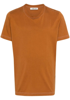 CDLP contrast-stitching midweight T-shirt - Brown