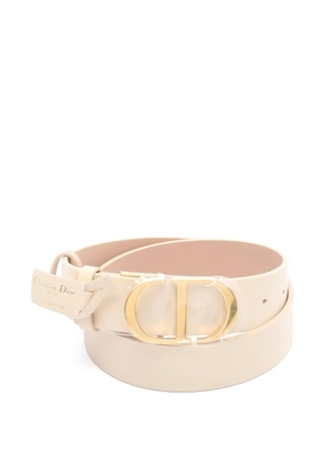 Christian Dior Pre-Owned 2020s Montaigne reversible leather belt - Neutrals