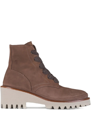 Ron White Eris lace-up lug-sole boots - Brown