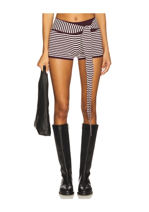 SEVEN WONDERS Mischief Hot Short in Wine. Size L. Also in M, S, XL, XS.