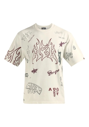 A BATHING APE® World Gone Mad graphic-print T-shirt - White