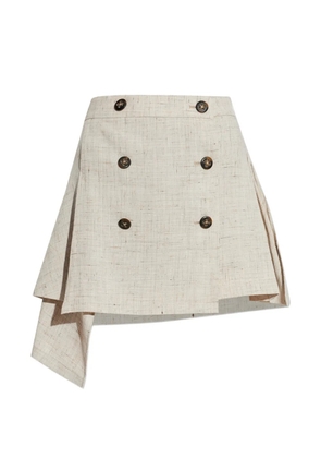 Vivienne Westwood six-button asymmetric mini skirt - Neutrals