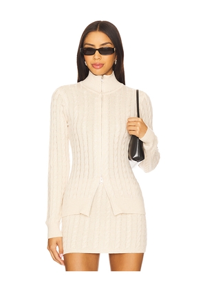 SEVEN WONDERS Katarina Long Sleeve Top in Cream. Size L. Also in M, S, XL, XS.