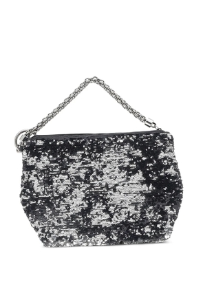 Jimmy Choo Pre-Owned medium Callie sequin chain tote bag - Black