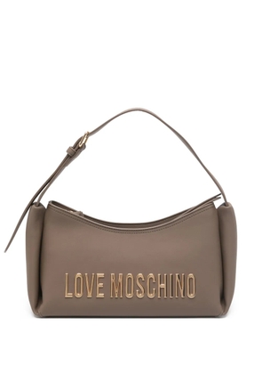 Love Moschino logo-lettering shoulder bag - Brown
