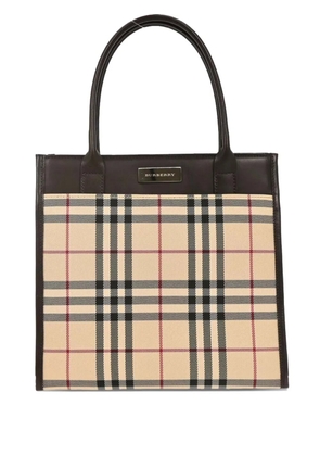 Burberry Pre-Owned 1990-2000s check tote bag - Neutrals
