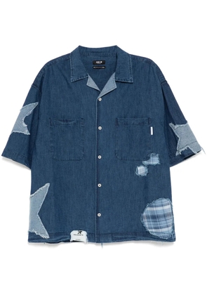 FIVE CM patchwork shirt - Blue
