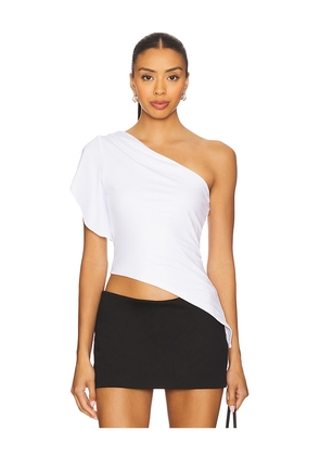 superdown Marlene Asymmetrical Top in White. Size L. Also in M, S, XS.