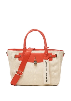 V°73 logo-engraved tote bag - Neutrals