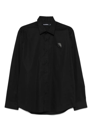 Karl Lagerfeld logo-patch shirt - Black