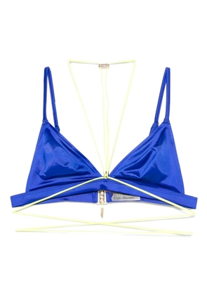 Maison Close Glow triangle bikini top - Blue