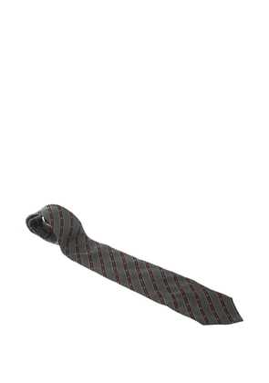 Giorgio Armani Pre-Owned striped silk tie - Green