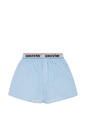 ICECREAM logo-waistband shorts - Blue