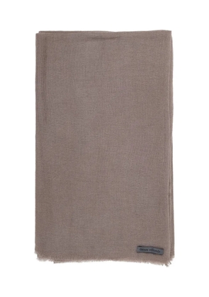 Denis Colomb fringed ringshawl scarf - Neutrals