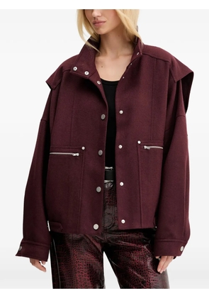 Gestuz GZdiaz silver zip-detail jacket - Red