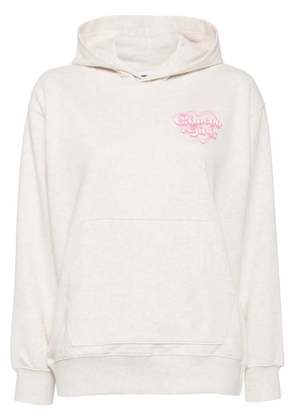 CHOCOOLATE heart graphic print hoodie - Neutrals