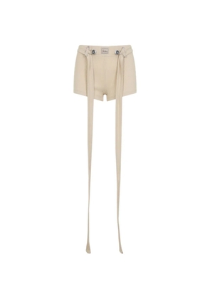 Jean Paul Gaultier ribbed shorts - Neutrals
