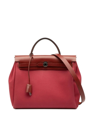 Hermès Pre-Owned 2022 Toile Herbag Zip Retourne Verso 31 satchel - Red