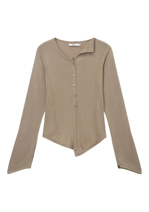 b+ab asymmetric cardigan - Brown