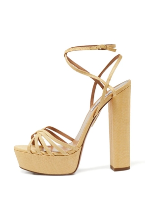 Aquazzura crossover platform sandals - Neutrals